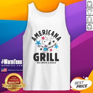 Awesome Women's Peanuts Americana Grill Cropped Graphic Tank Top featuring a fun graphic design and comfortable fit.