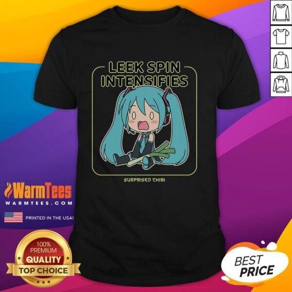 Cute Leek Spin Intensifies Surprised Chibi Miku T-Shirt - WarmTees