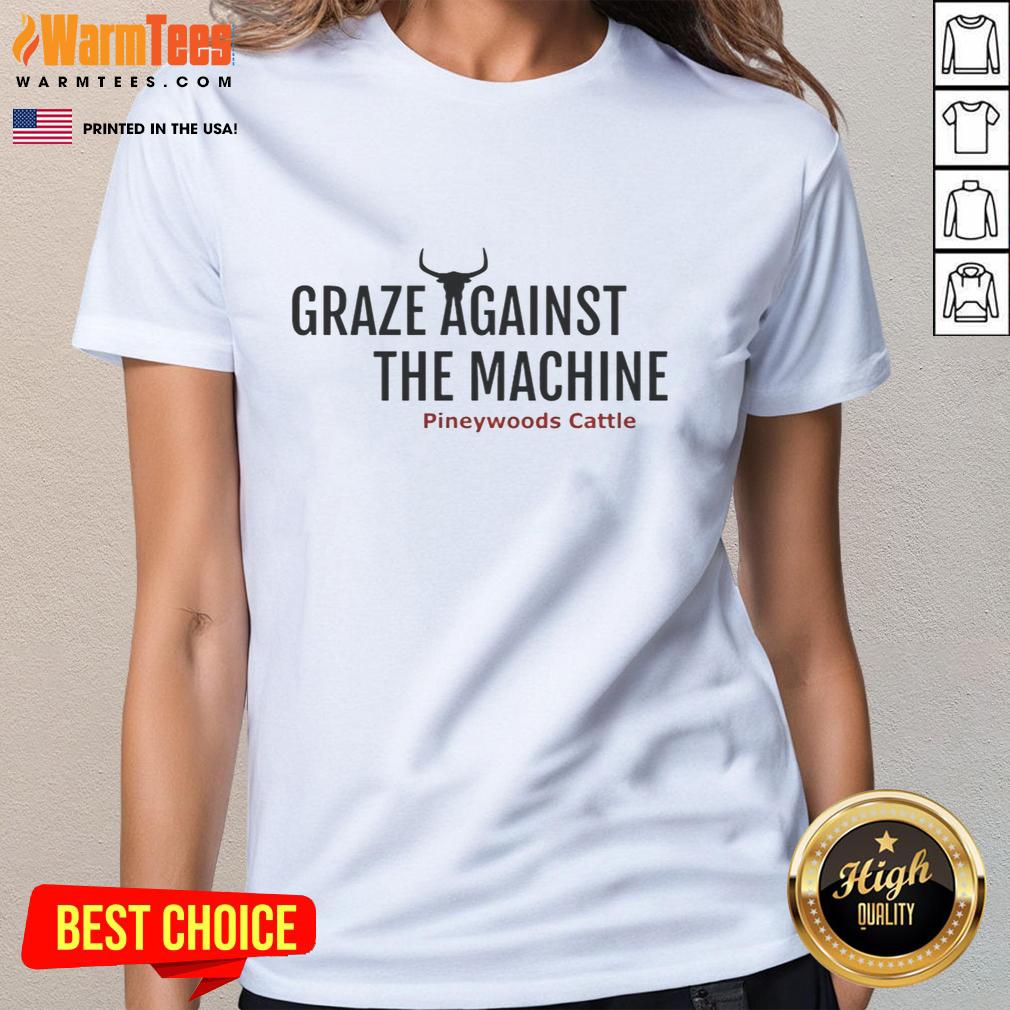 GooGraze Against The Machine Pineywoods Cattle Ladies Tee featuring a stylish design and vibrant colors.