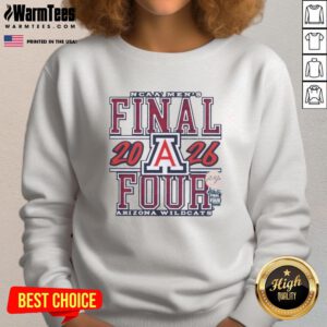 Good 2026 NCAA Men's Final Four Arizona Wildcats basketball graphic sweatshirt featuring team colors and logo.