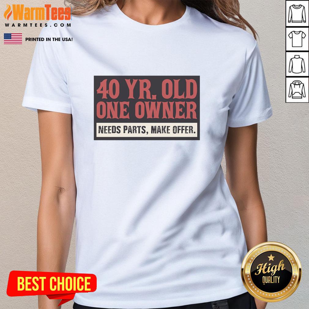 40-year-old one-owner ladies tee in need of parts; make an offer for this vintage collectible apparel.