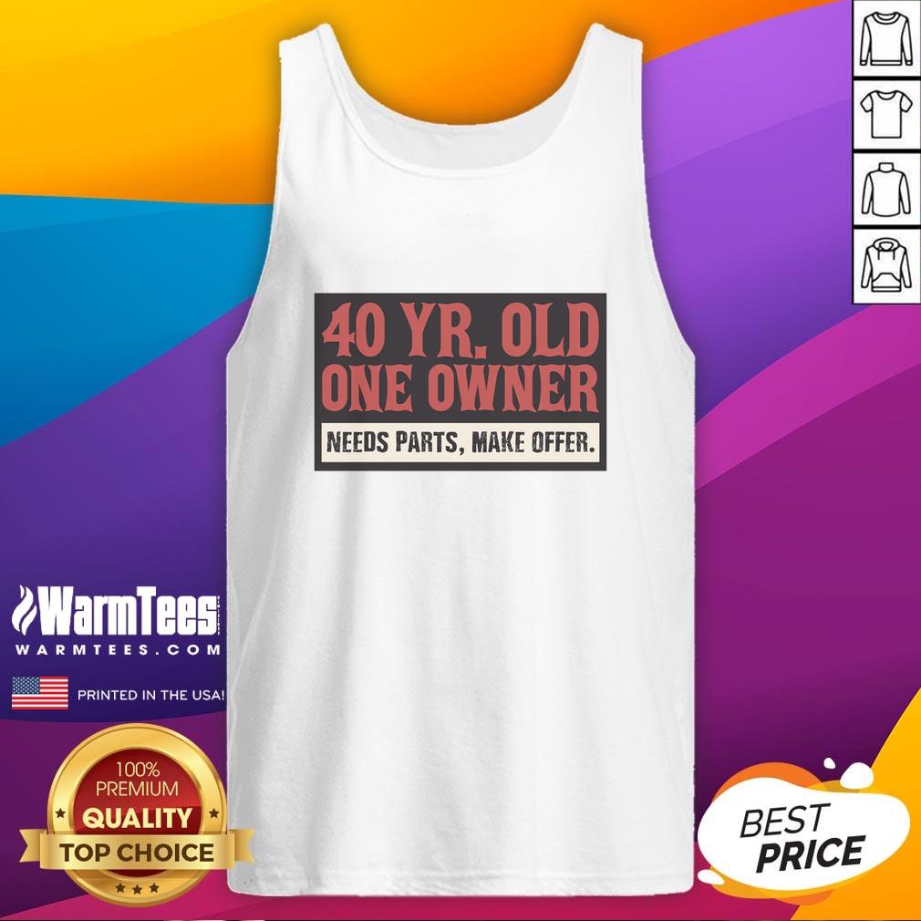 Good 40-year-old one-owner tank top for sale, needs partsmake an offer on this vintage clothing item.
