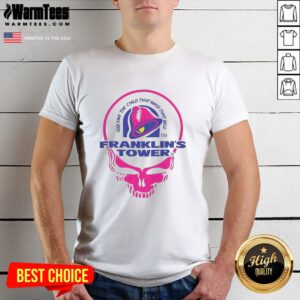 Good Franklin's Tower God The Child That Rings That Bell T-Shirt featuring vibrant design and bold text for music lovers.