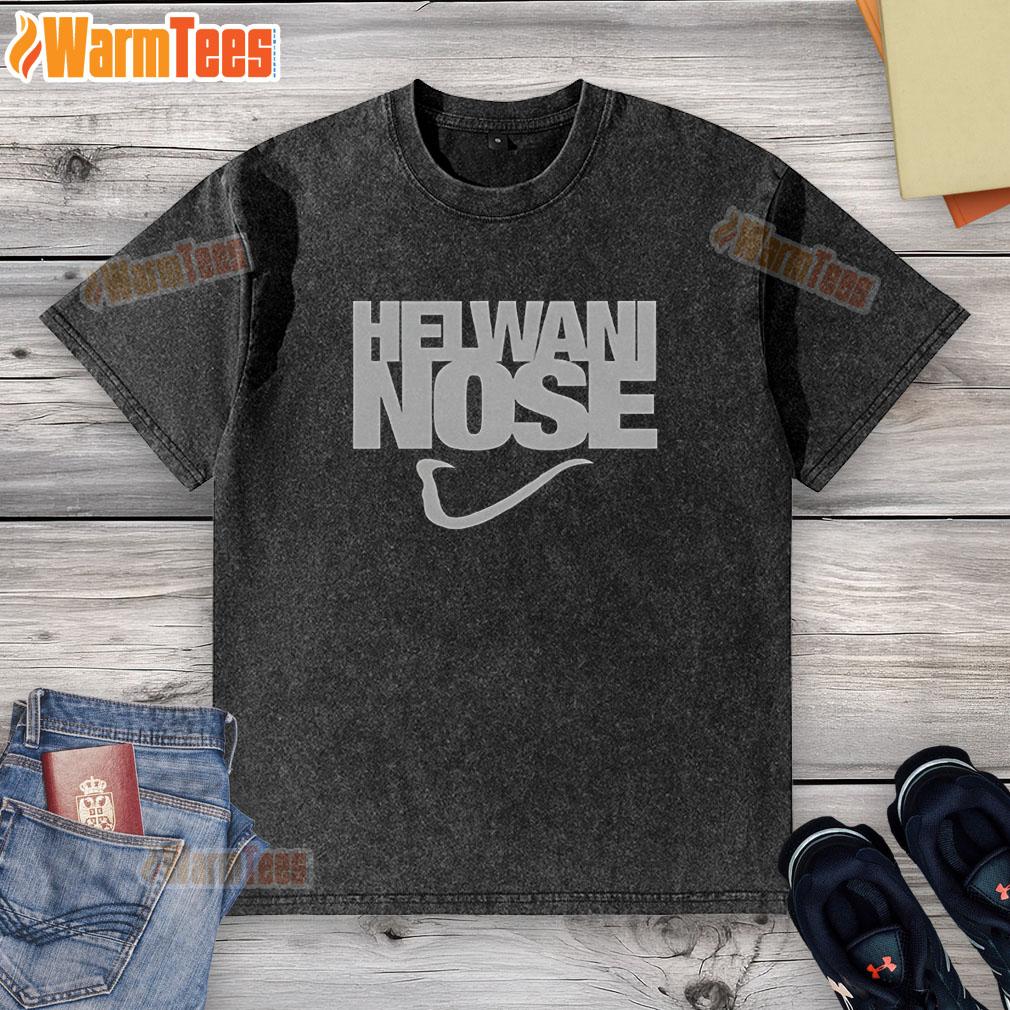 Good Helwani Nose logo on a stylish washed t-shirt, perfect for casual wear and MMA fans.