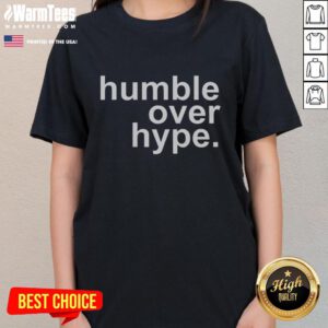 Christian ladies tee featuring 'Jesus Is The Name Above All Names' slogan, emphasizing humility over hype.