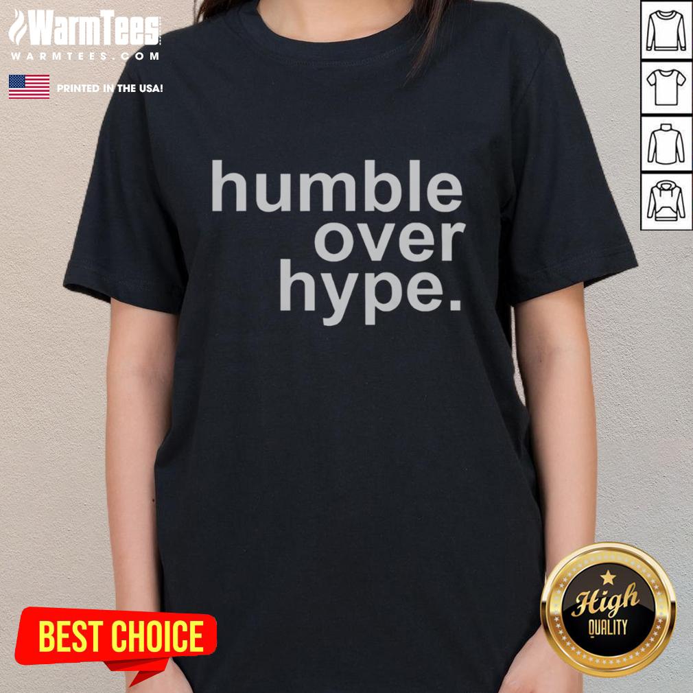 Christian ladies tee featuring 'Jesus Is The Name Above All Names' slogan, emphasizing humility over hype.