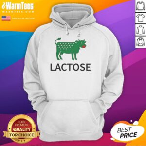 Good Lactose Cow Parody Logo Hoodie featuring a playful cow design, perfect for lactose lovers and humor enthusiasts.