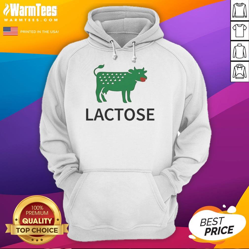 Good Lactose Cow Parody Logo Hoodie featuring a playful cow design, perfect for lactose lovers and humor enthusiasts.