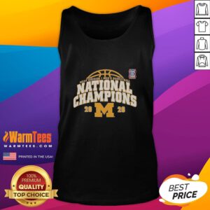 Vintage Michigan Wolverines NCAA Division I Men's Basketball National Champions Final Four tank top design.