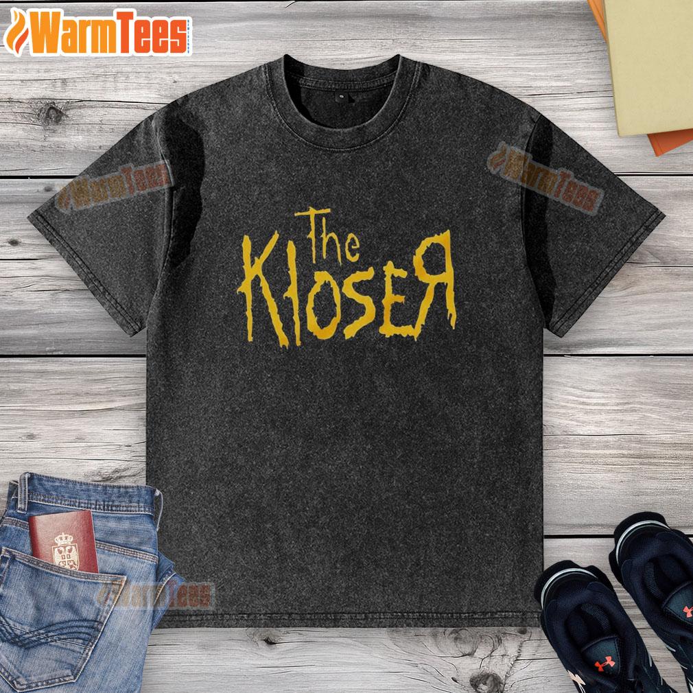 Good The Kloser logo on a washed t-shirt, featuring a stylish and modern design for casual wear.
