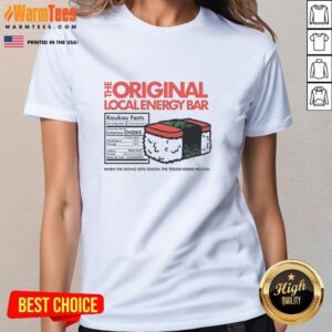 Good The Original Local Energy Bar Musubi Ladies Tee featuring a stylish design for tough outdoor adventures.