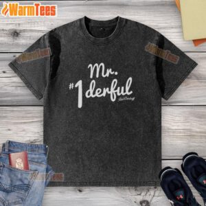 Good Tyrus wearing Mr. Wonderful washed t-shirt, showcasing a stylish and comfortable casual look.