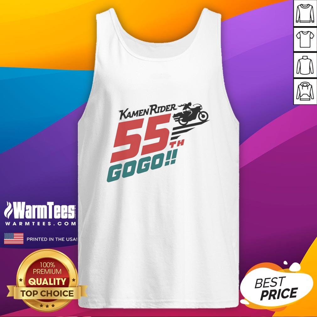 Hot Kamen Rider 55th Gogo Biker tank top featuring vibrant graphics and a stylish design for fans of the series.