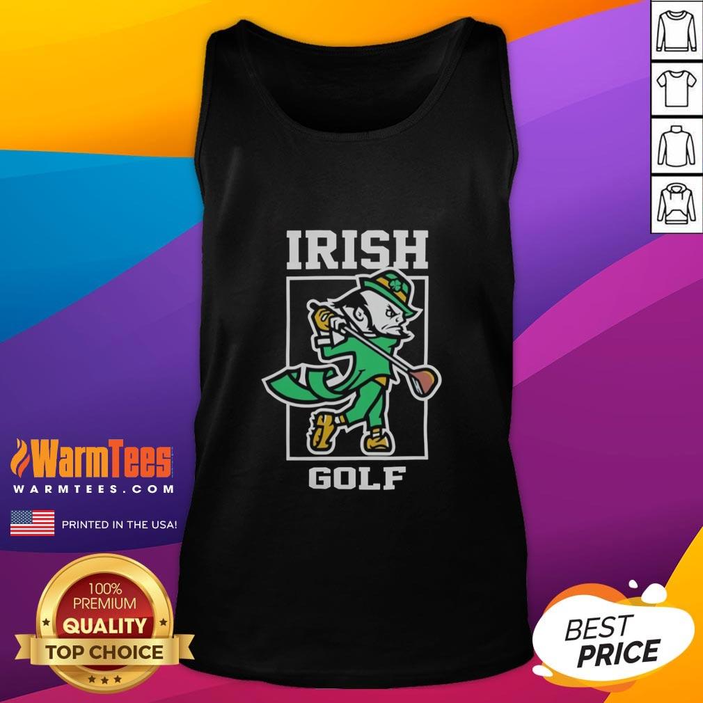 Hot Notre Dame Fighting Irish golf leprechaun tank top for 2026, showcasing team spirit and vibrant design.