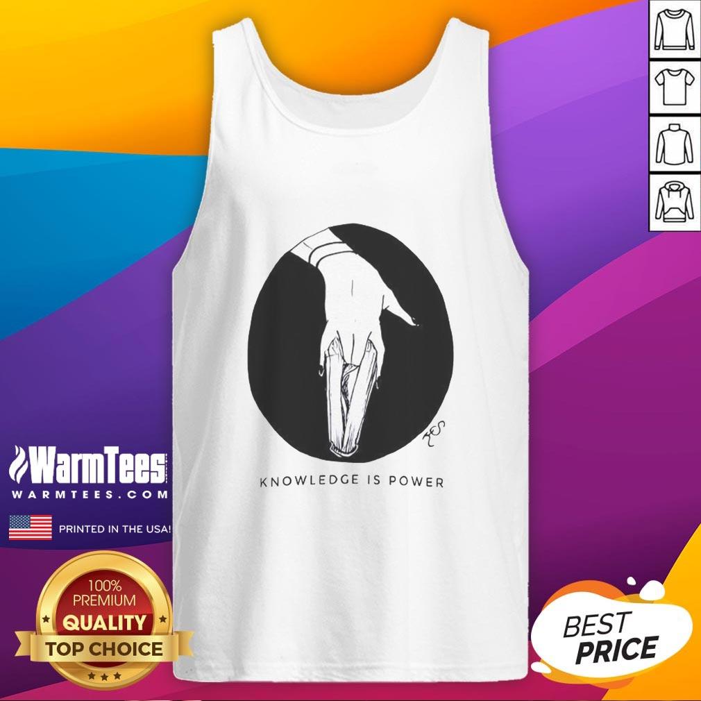 Nice Knowledge Is Power tank top featuring a bold graphic design, perfect for casual wear and empowering messages.