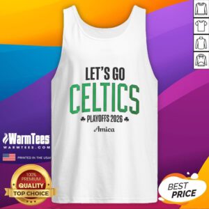 2026 Boston Celtics playoffs Amica tank top featuring vibrant team colors and logo, perfect for fans and game day wear.