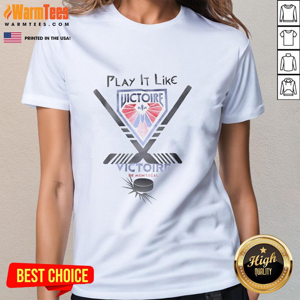 Nice Play It Like Victoire NHL Ladies Tee in stylish design, perfect for hockey fans and casual wear.
