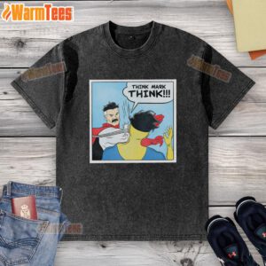 Alt Text: Washed t-shirt featuring the Nice Think Mark meme, showcasing a humorous take on online discussions.