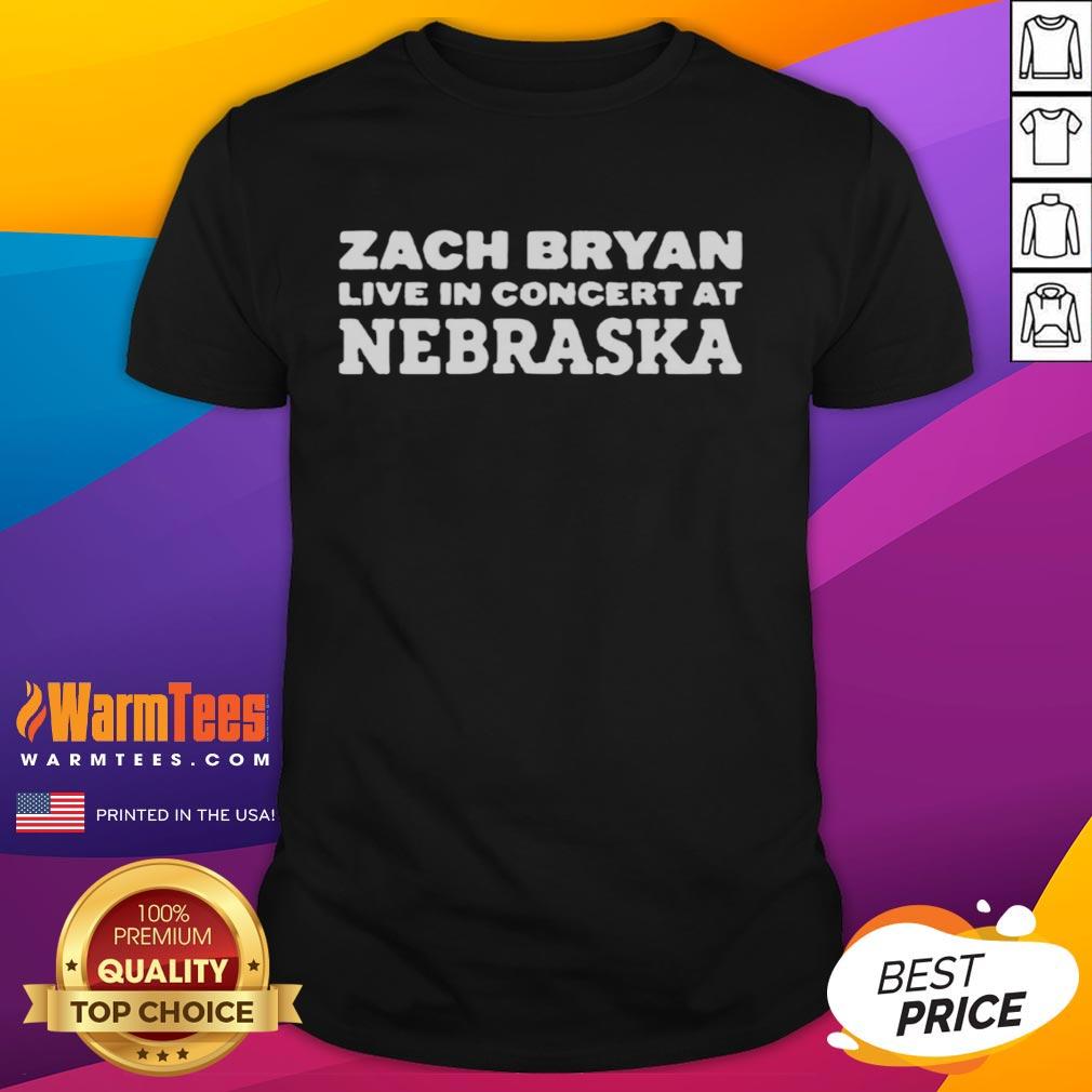 Nice Zach Bryan live concert at Nebraska T-shirt featuring vibrant graphic and concert details, perfect for fans.