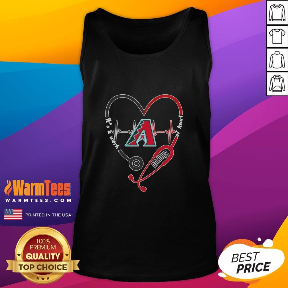Official Arizona Diamondbacks stethoscope heartbeat tank top, showcasing team spirit and love for baseball in stylish design.