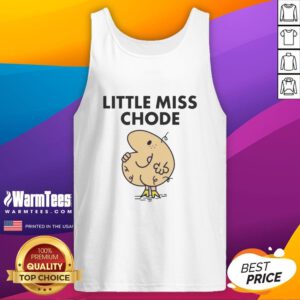 Official Little Miss Chode Tank Top featuring a fun graphic design, perfect for casual summer wear and fans of quirky fashion.