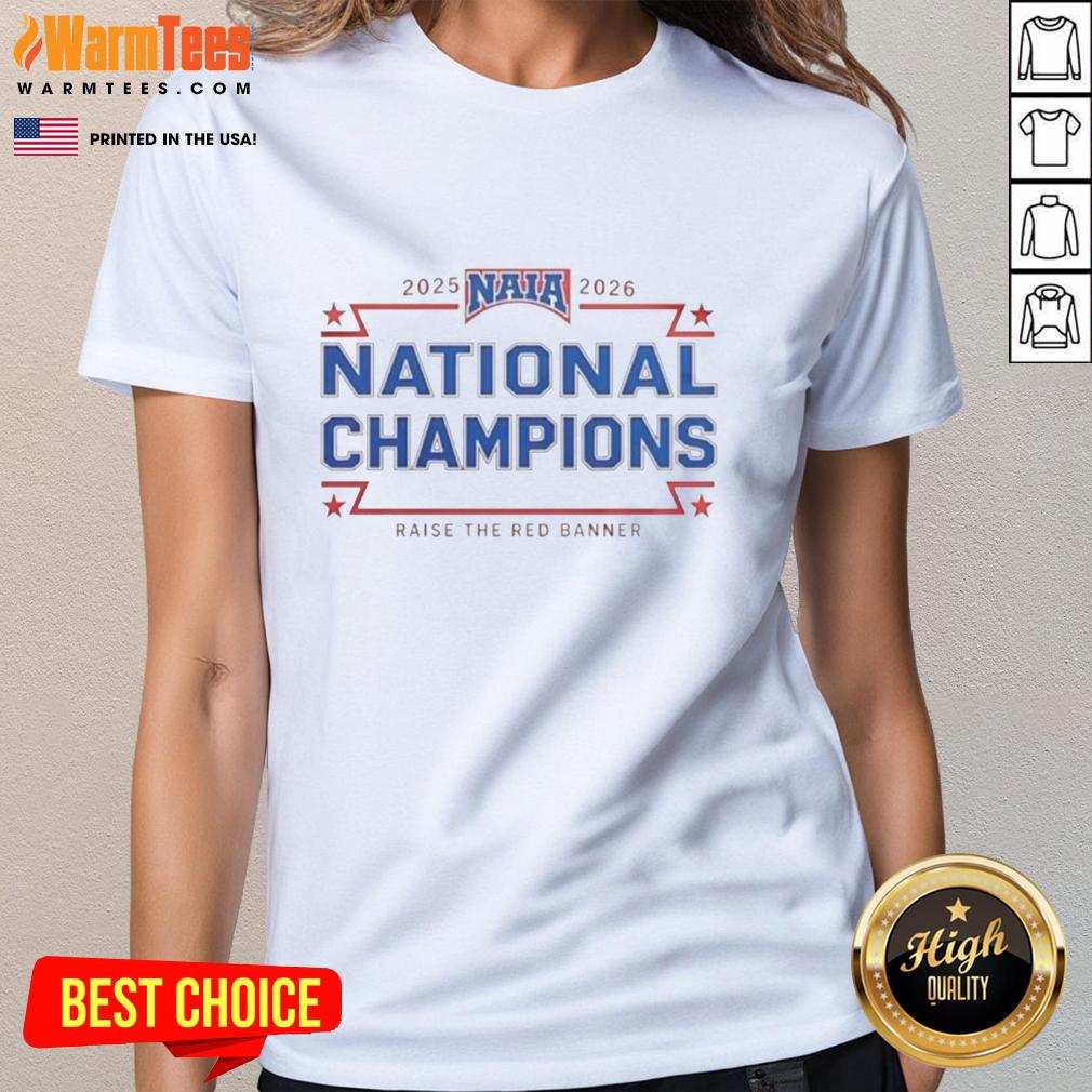 Official Marian Knights NAIA 2026 Basketball National Champions ladies tee featuring team logo and vibrant design.
