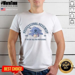 Official Professional Pessimist Since 1926 T-Shirt showcasing humorous design for pessimists and funny apparel lovers.