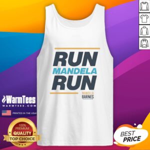 Official Run Mandela Run tank top featuring vibrant design and breathable fabric, perfect for running enthusiasts.