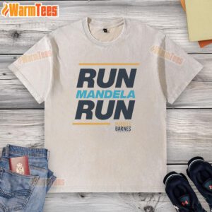 Official Run Mandela Run washed t-shirt featuring vibrant colors and unique design, perfect for race enthusiasts.