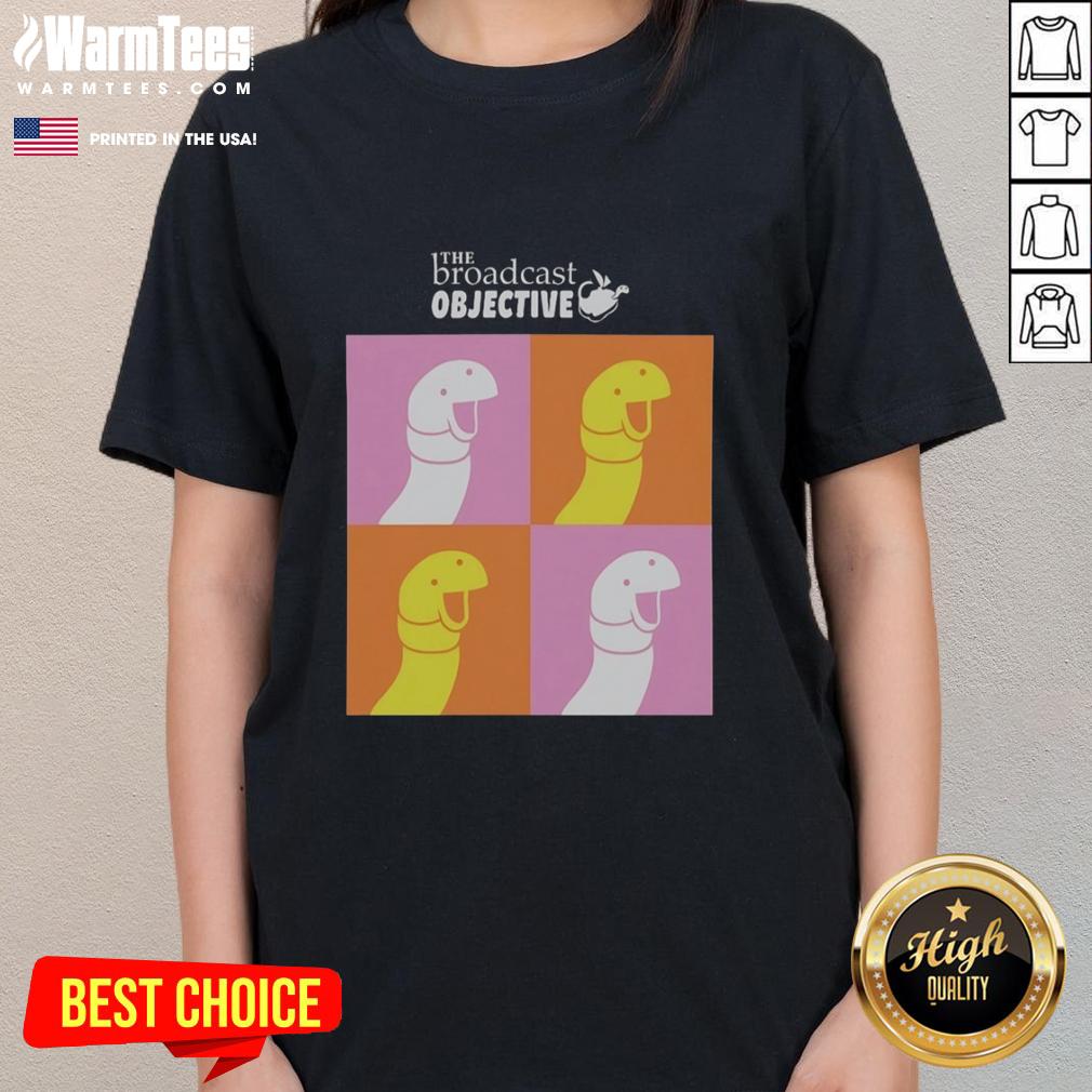 Official The Broadcast Objective Ladies Tee featuring a stylish design, perfect for casual wear and fans of the brand.