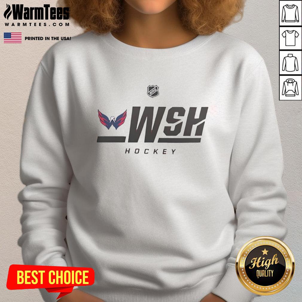 Official Washington Capitals Hockey 2026 NHL Logo Sweatshirt featuring team colors and emblem design.