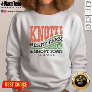 Alt Text: Original Knott's Berry Farm and Ghost Town California sweatshirt featuring vintage design and vibrant colors.