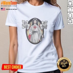 Original Princess Leia from Star Wars on Our Lady of Hope Ladies Tee, featuring a vibrant design for fans.