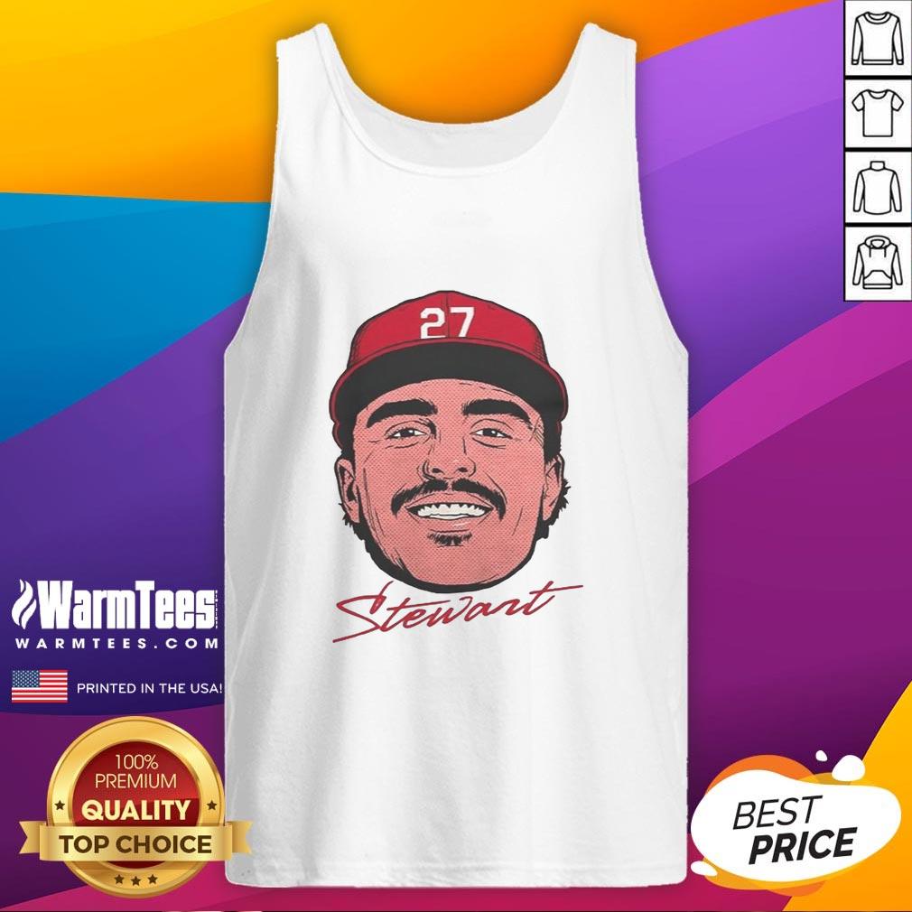 Original Sal Stewart Cincinnati Reds MLB Big Face Signature Tank Top featuring vibrant team colors and bold graphics.