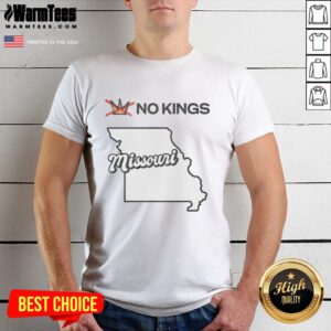 Premium No Kings Missouri T-Shirt featuring a stylish design, perfect for casual wear and proud Missouri residents.