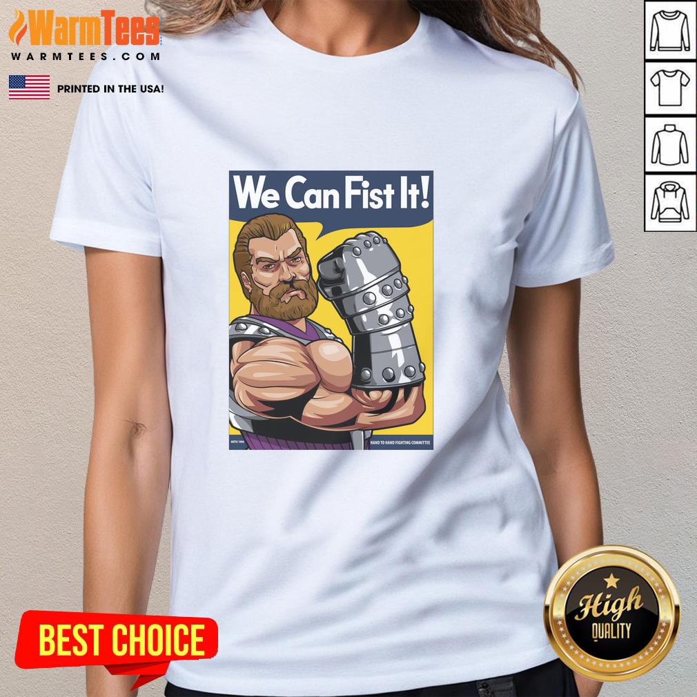 Premium We Can Fist It Ladies Tee featuring a stylish design perfect for casual wear and expressing bold statements.