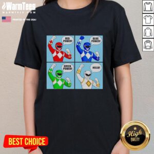 Original Power Tee for Ladies in Red, Blue, and Green - Stylish and Comfortable Women's Graphic T-Shirt