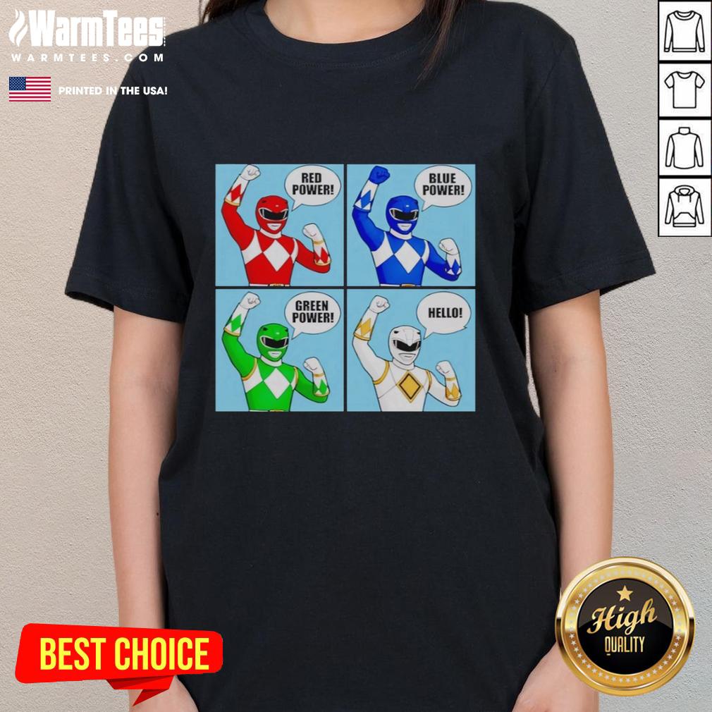 Original Power Tee for Ladies in Red, Blue, and Green - Stylish and Comfortable Women's Graphic T-Shirt