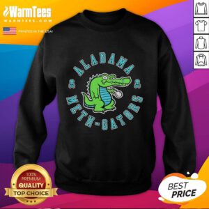 Premium Alabama Meth Gators cartoon sweatshirt featuring a playful alligator design, perfect for unique casual wear.