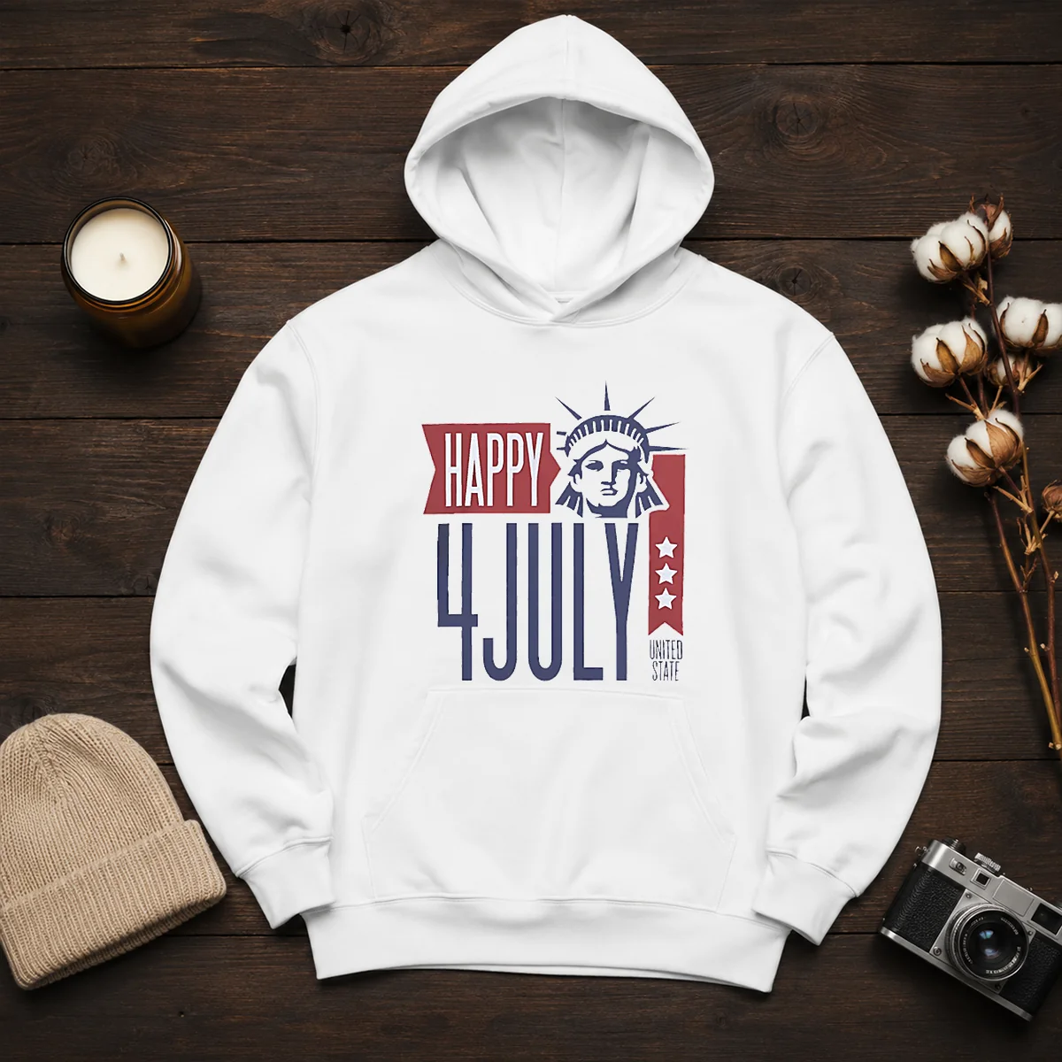 Awesome Happy 4 July Statue Of Liberty United State Hoodie