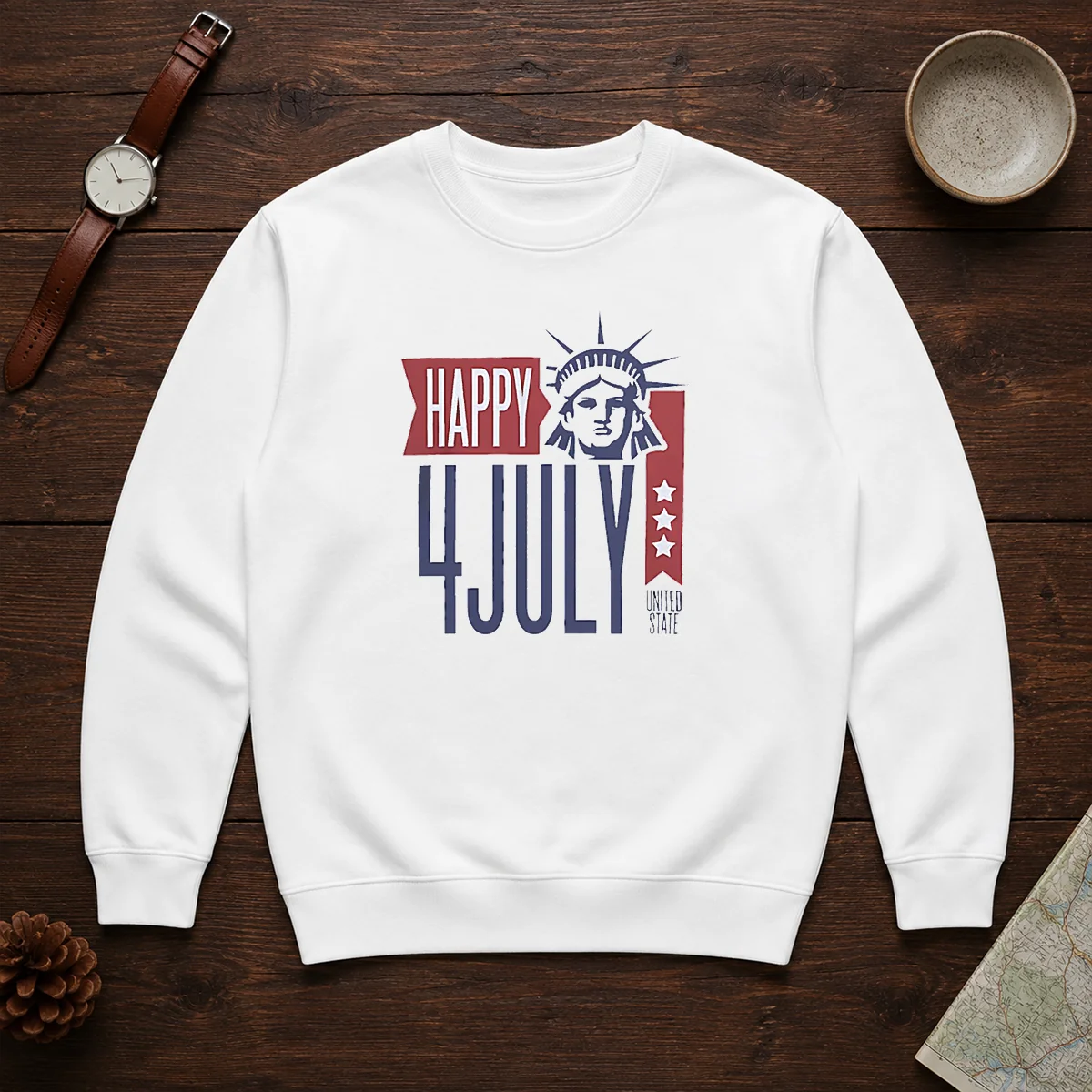 Awesome Happy 4 July Statue Of Liberty United State Sweater