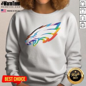 Awesome Philadelphia Eagles National Football League Rainbow Pride Logo sweatshirt featuring a vibrant design.