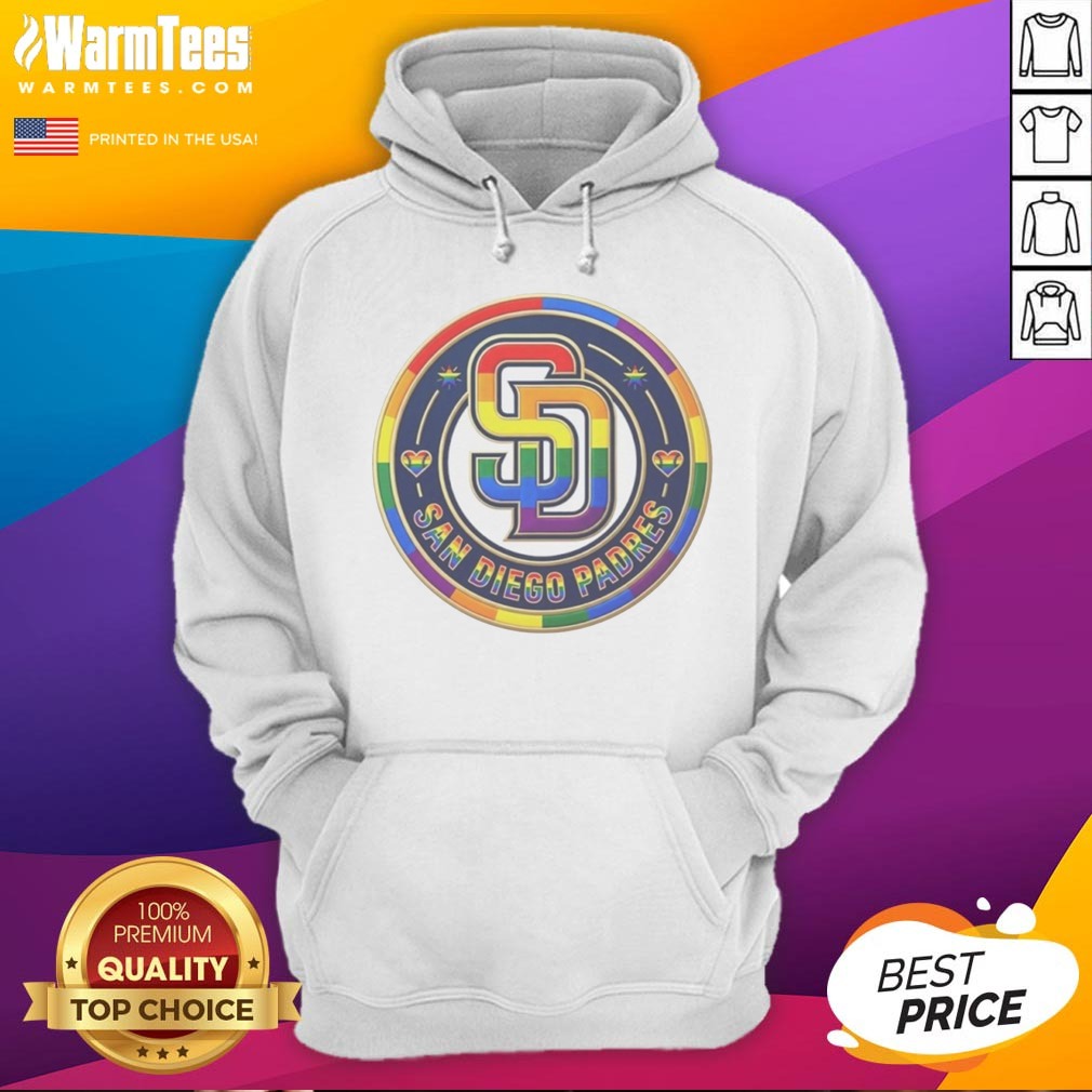 Awesome San Diego Padres Pride MLB Logo shirt on Hoodie Awesome San Diego Padres Pride MLB Logo shirt shown as a hoodie preview