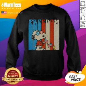 Awesome Snoopy And Woodstock Peanuts Freedom USA 250th Anniversary Sweatshirt