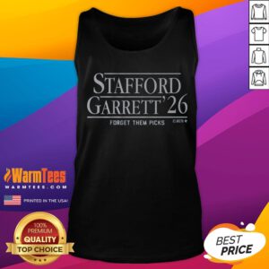 Awesome Stafford Garrett '26 tank top featuring a bold graphic design