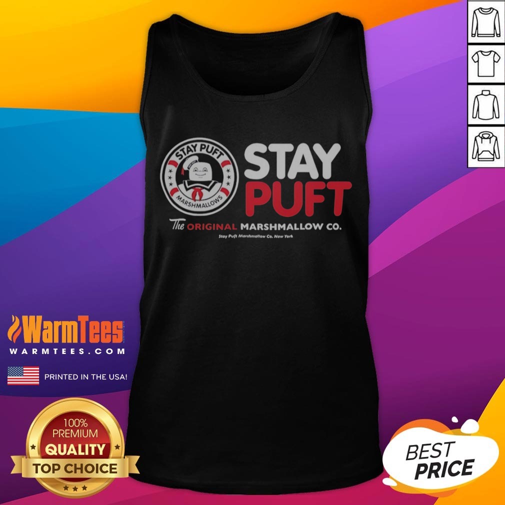 Awesome Stay Puft Marshmallows The Original Marshmallow Co New York Ghostbusters shirt on Tank Top Awesome Stay Puft Marshmallows The Original Marshmallow Co New York Ghostbusters shirt shown as a tank top preview