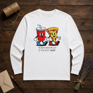 Funny A Soda And Pizza Is The New ASAP Long Sleeve Shirt