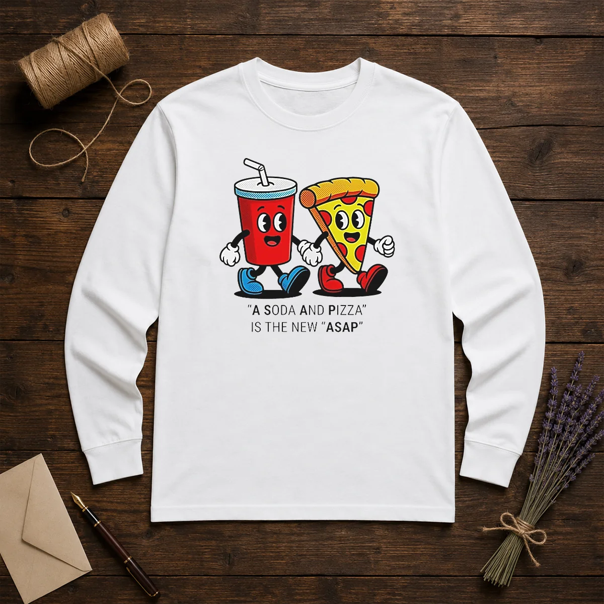 Funny A Soda And Pizza Is The New ASAP Long Sleeve Shirt