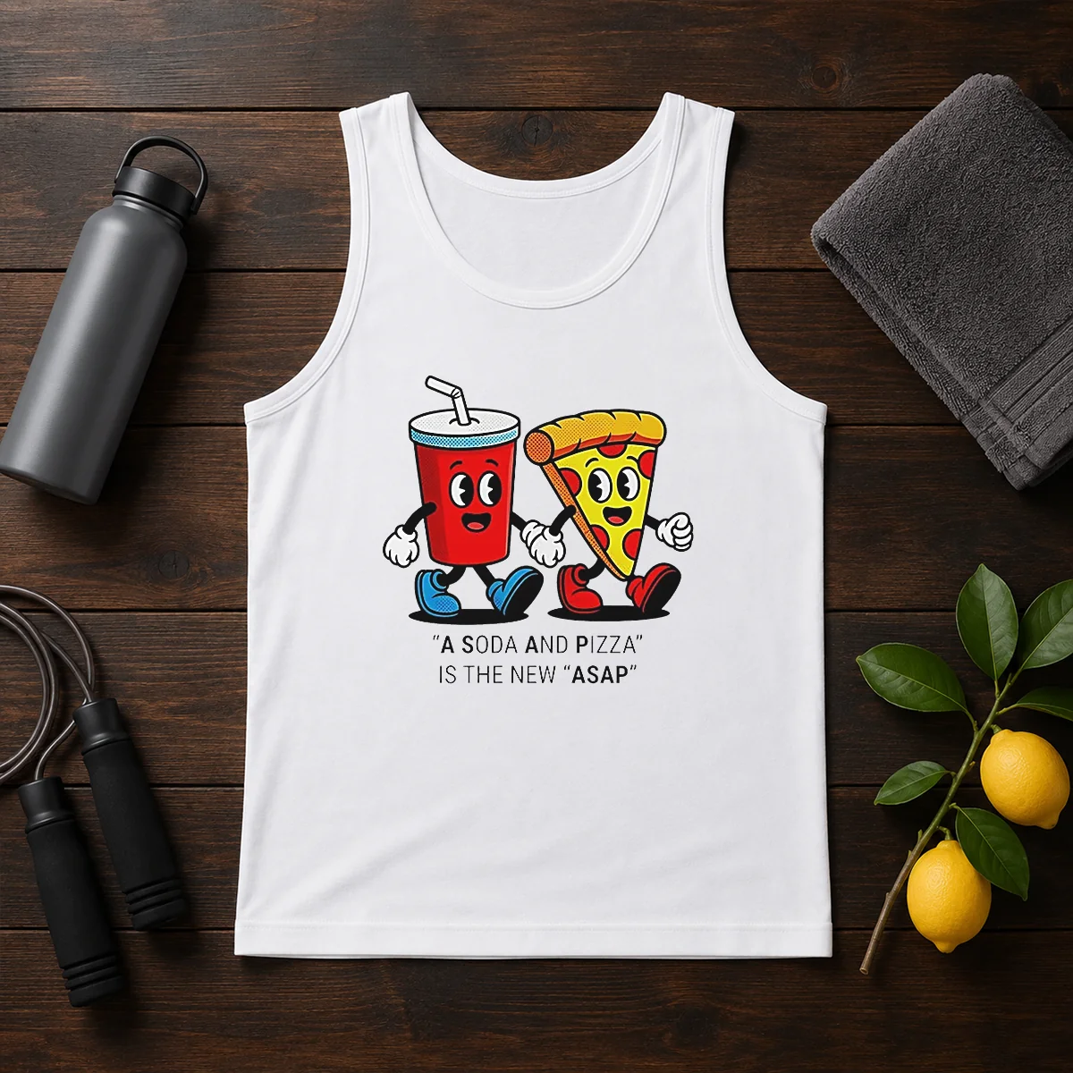Funny A Soda And Pizza Is The New ASAP Tank Top