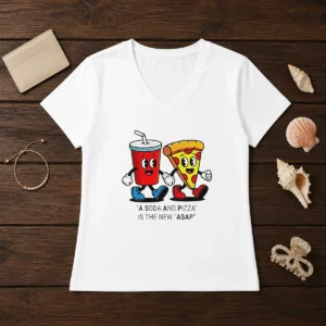 Funny A Soda And Pizza Is The New ASAP V-Neck Shirt